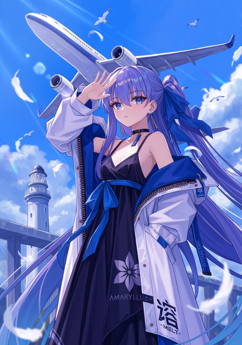 This is a pixiv picture whose title is 夏空の彼方へ✈️.