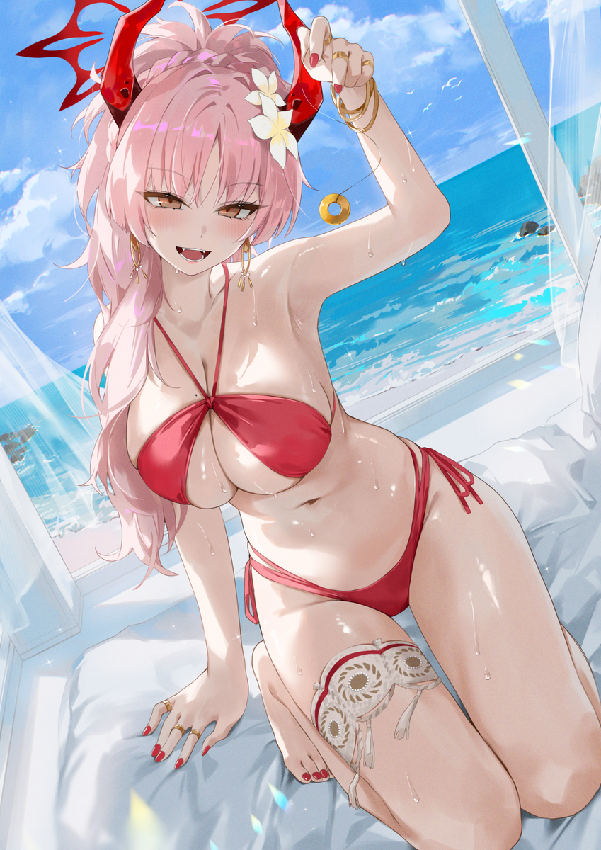 This is a pixiv picture whose title is サツキ水着.