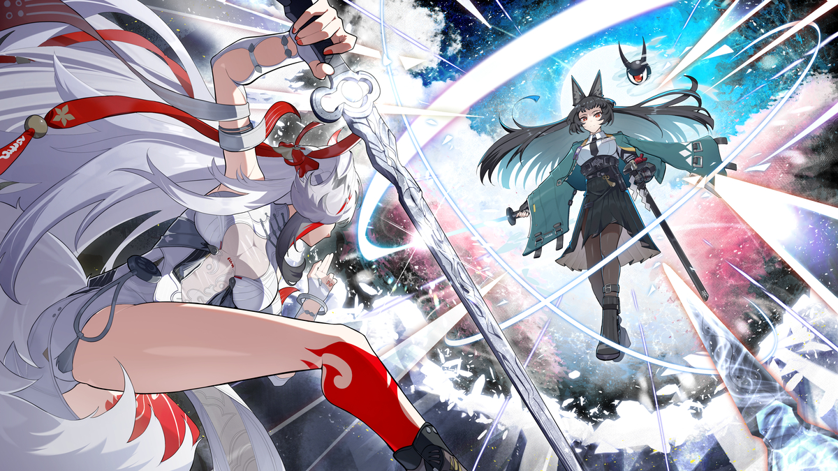 This is a pixiv picture whose title is 虚狩り戦闘訓練.