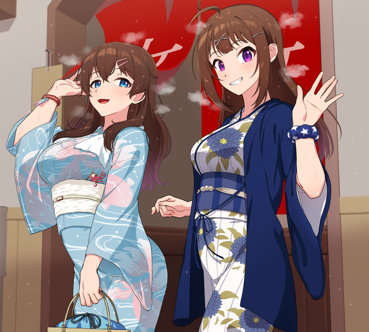 This is a pixiv picture whose title is 温泉.