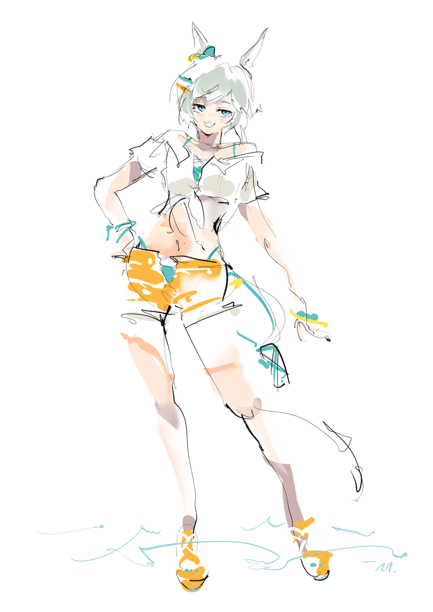 This is a pixiv picture whose title is 渚のきまぐれオランジュ.
