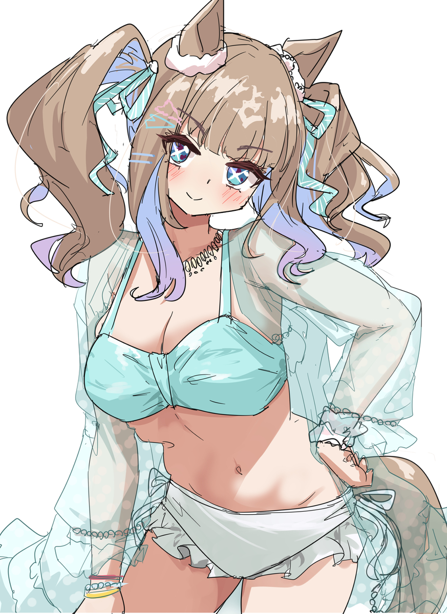 This is a pixiv picture whose title is 水着アイ.