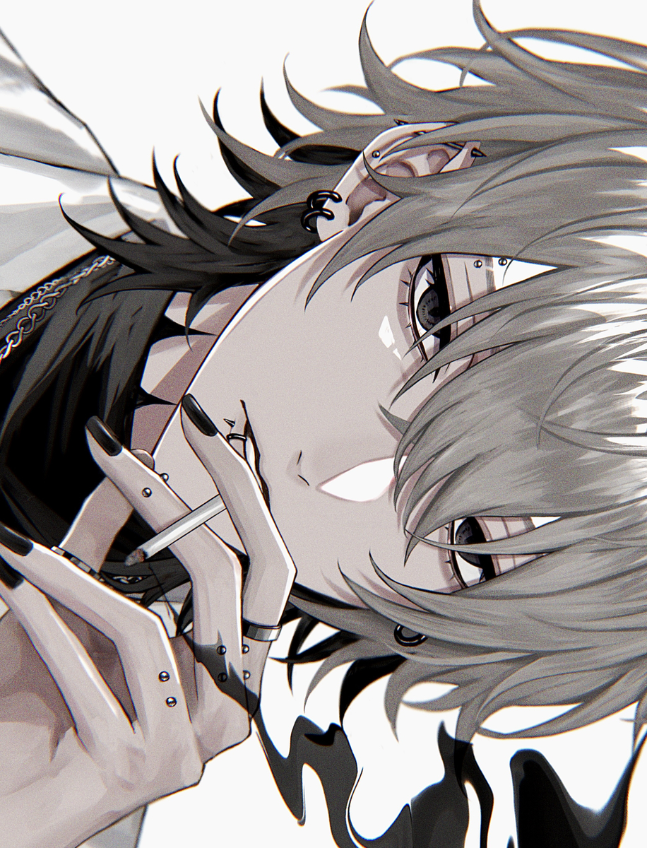 This is a pixiv picture whose title is 🚬.
