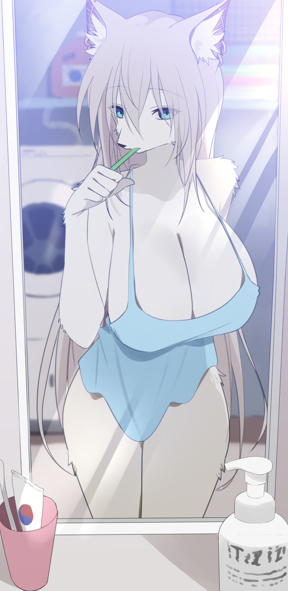 This is a pixiv picture whose title is 私のルーティーン🐶.