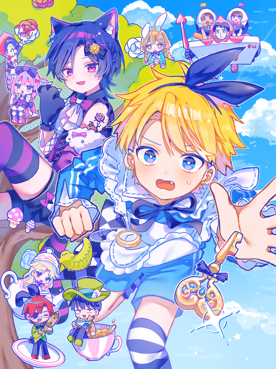 This is a pixiv picture whose title is wonder land.
