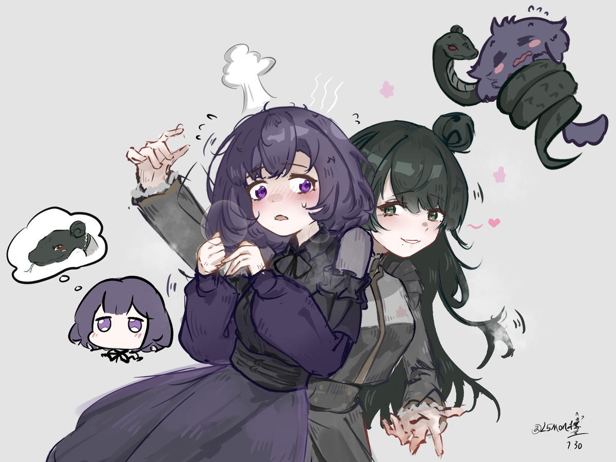 This is a pixiv picture whose title is 贴贴.