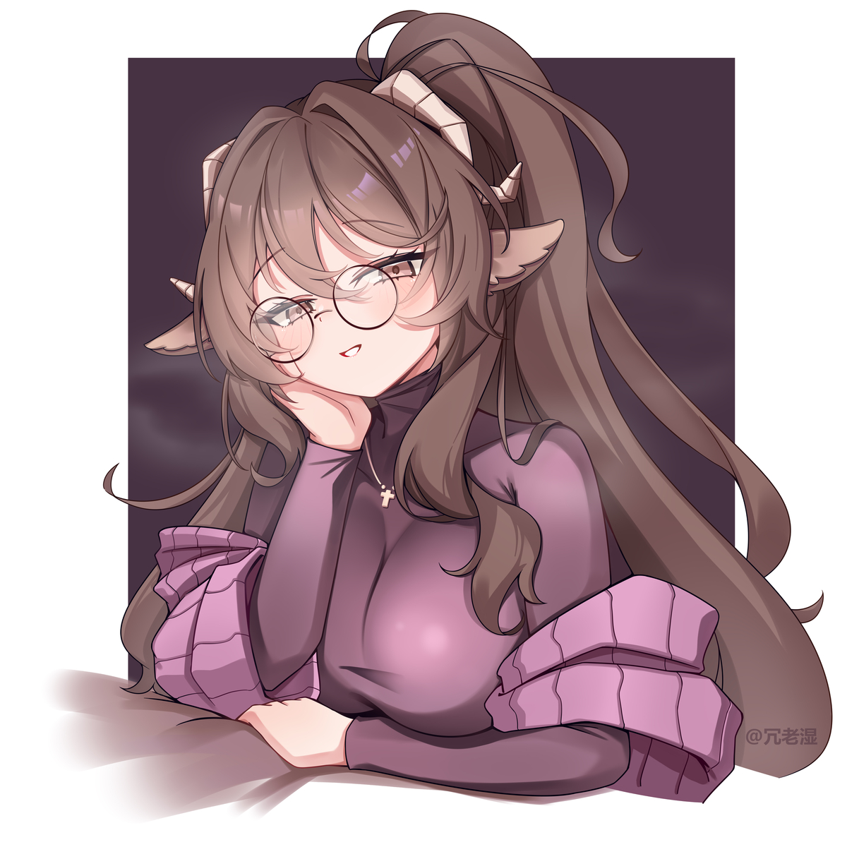 This is a pixiv picture whose title is 摸摸羊妈.