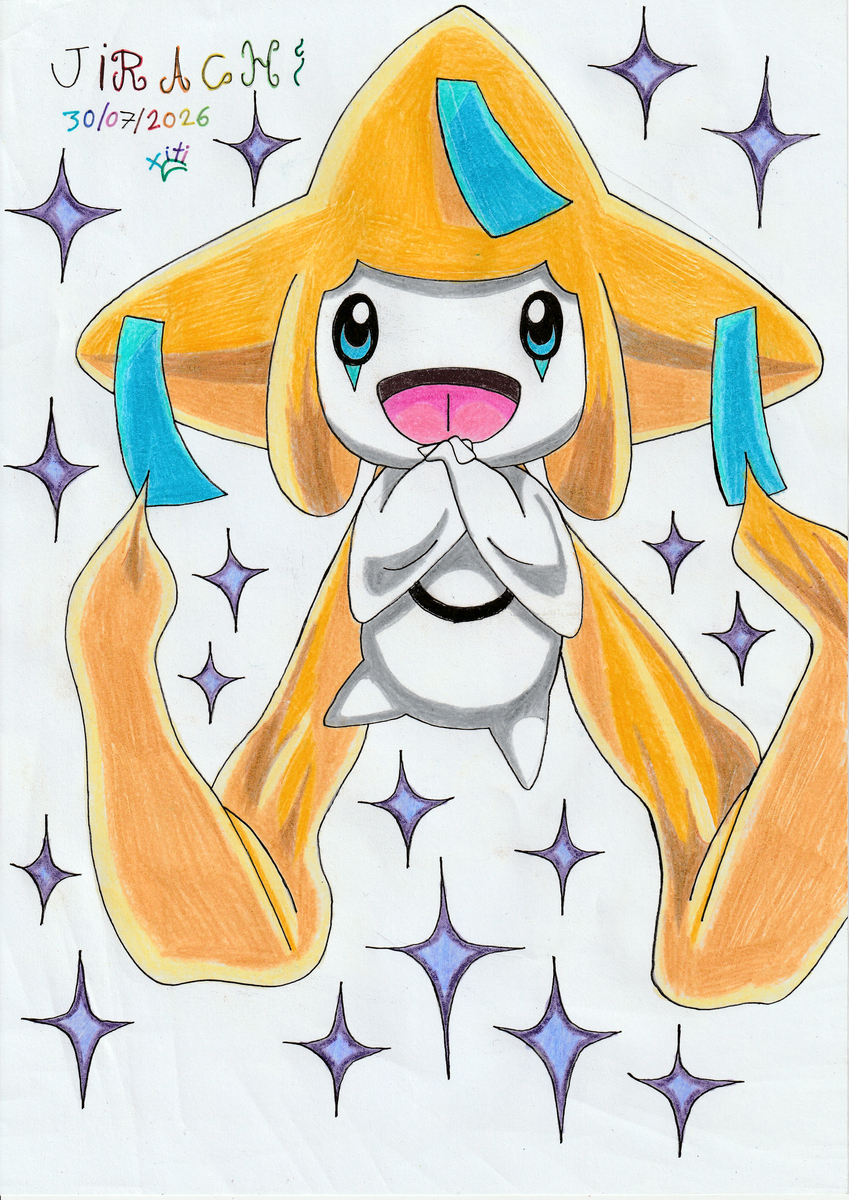 This is a pixiv picture whose title is Jirachi⭐✨🌠💫🎋🌙✏️💖🤲🏻😊.