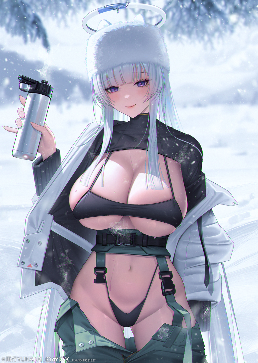 This is a pixiv picture whose title is 生塩 ノア 雪の戦闘服です!.