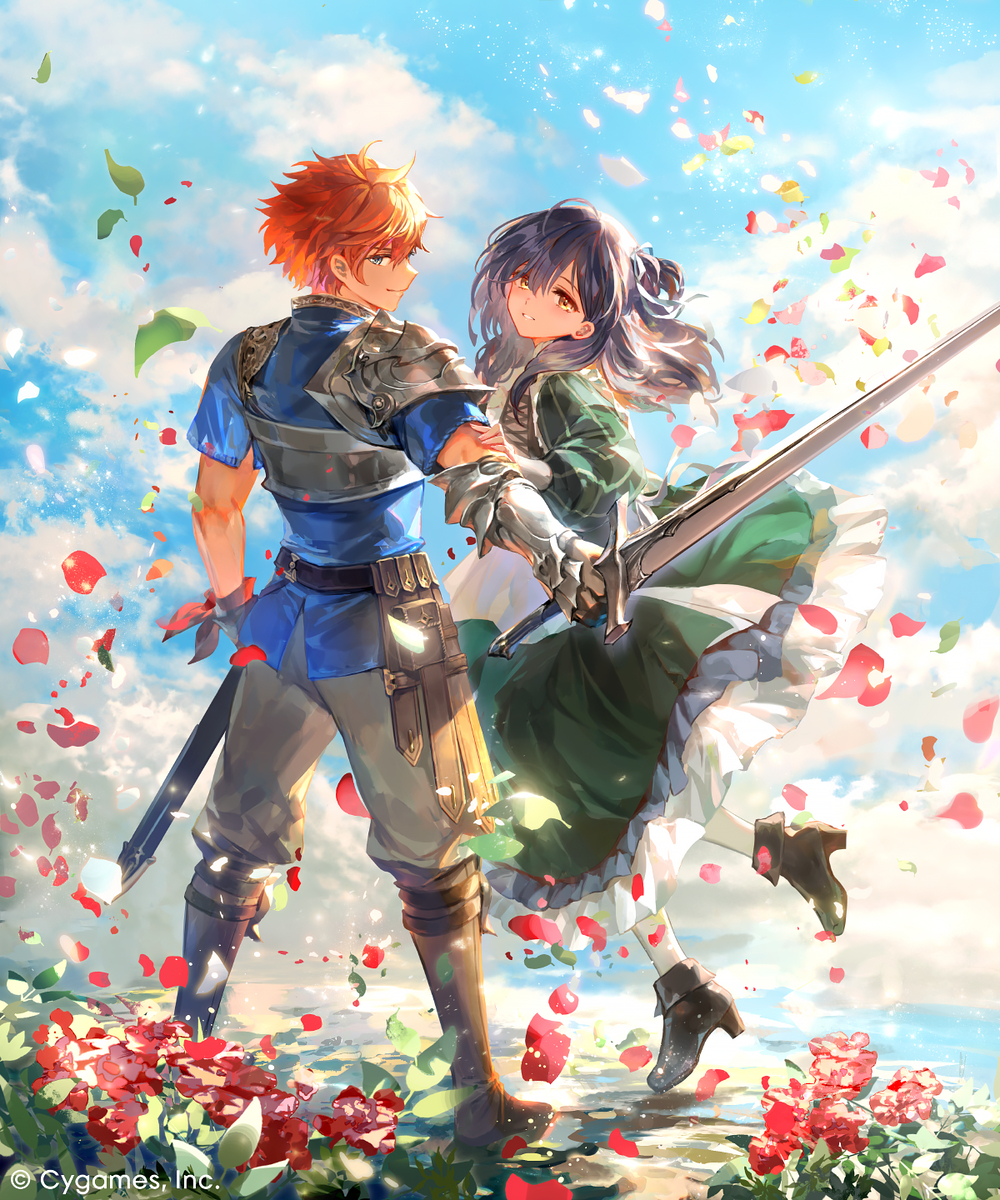 This is a pixiv picture whose title is 決断の交差・アシュレイ＆リディア.