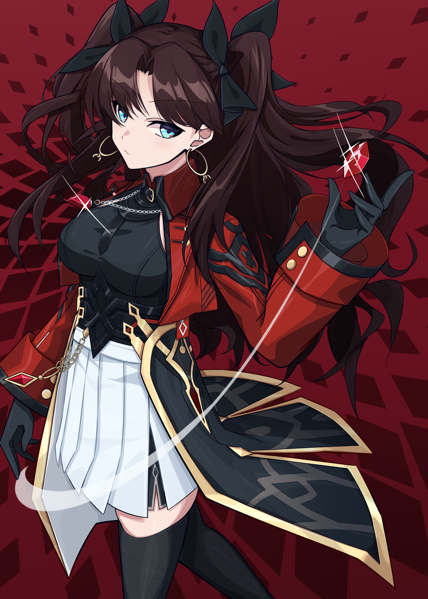 This is a pixiv picture whose title is 远坂凛-Fate.