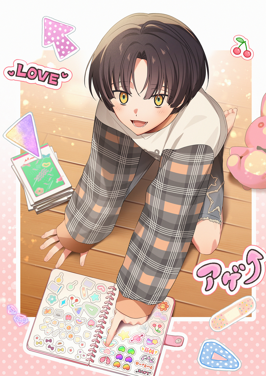 This is a pixiv picture whose title is ちぃのシール帳みせたげる！.