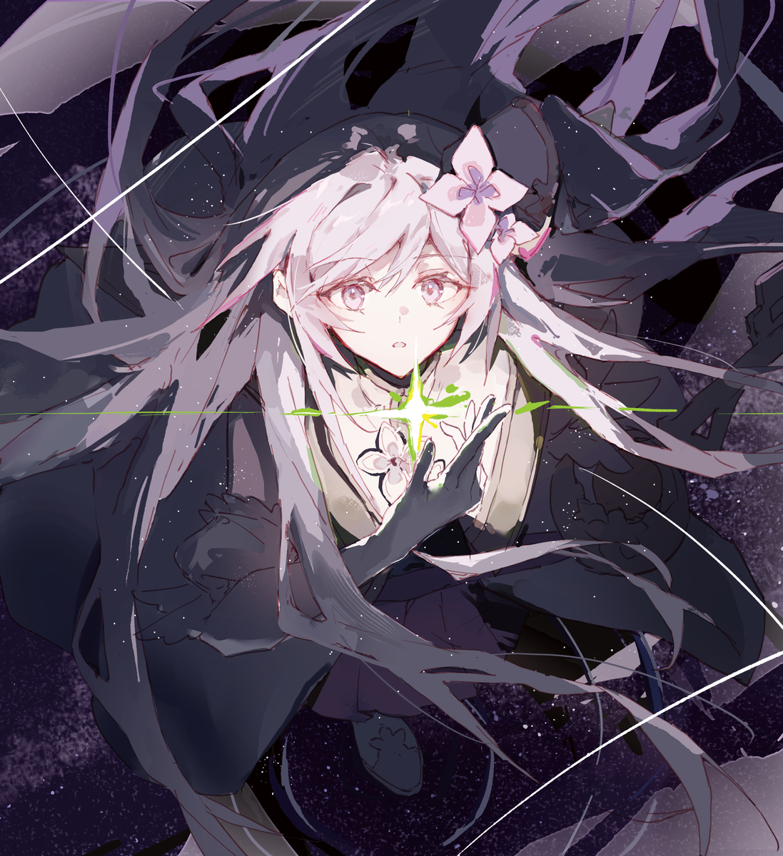 This is a pixiv picture whose title is うたかたのせかいで.