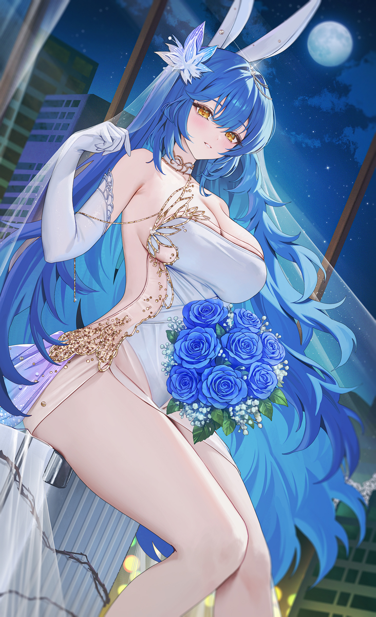 This is a pixiv picture whose title is 💙.