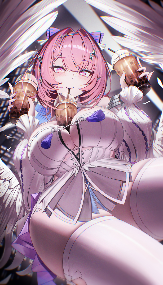 This is a pixiv picture whose title is 🧋🧋🧋.