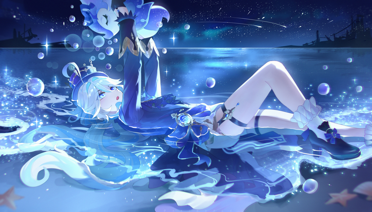 This is a pixiv picture whose title is DAY96 芙宁娜.