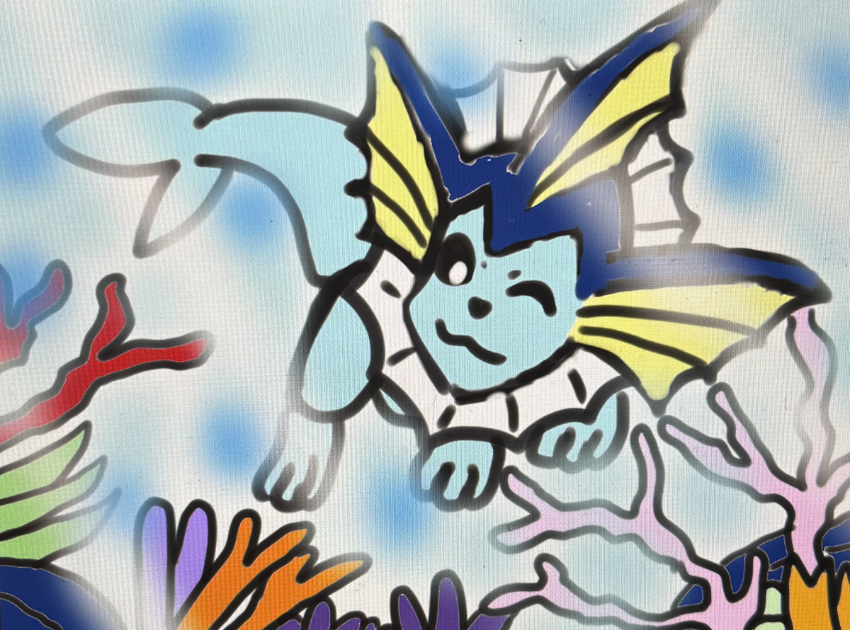 This is a pixiv picture whose title is ㊗️シャワーズの日💙🪸💙.