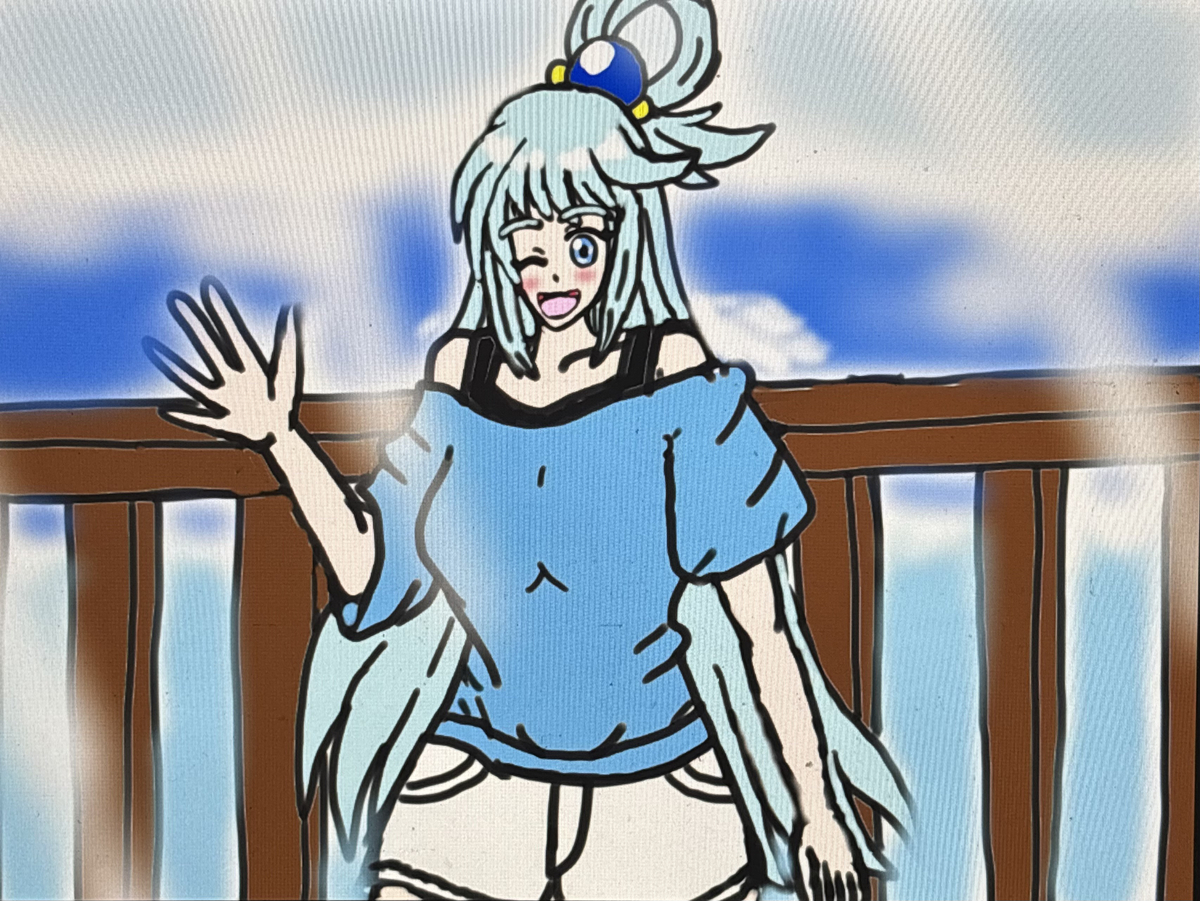 This is a pixiv picture whose title is ハッピーバースデー、アクア💙🏖️🎂💙.