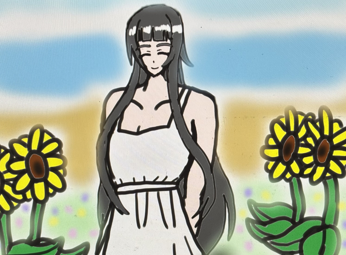 This is a pixiv picture whose title is 夏の花娘・ユイ❤️🌻🎂🌻❤️.