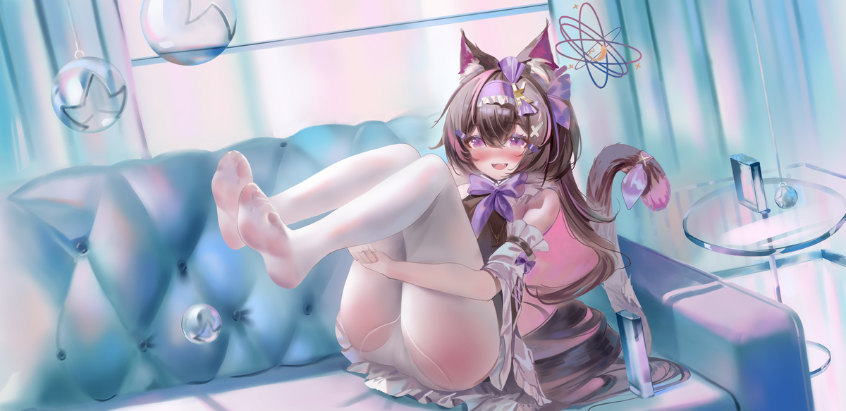 This is a pixiv picture whose title is 猫娘.