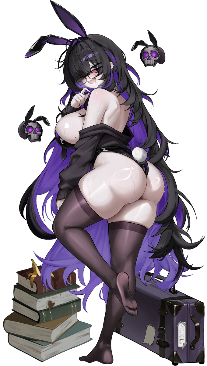This is a pixiv picture whose title is NIKKE Label (Bunny suit).