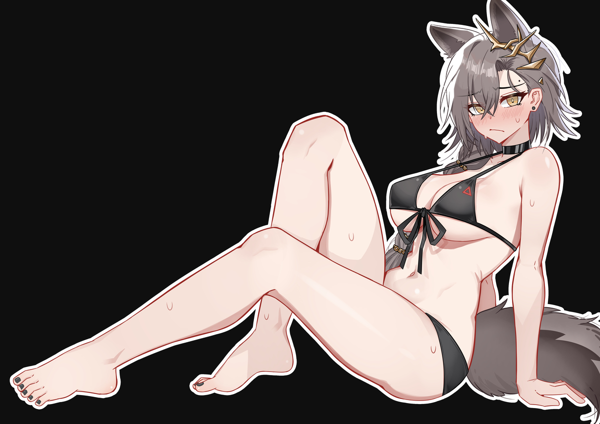 This is a pixiv picture whose title is 大狗大狗怎么叫？.