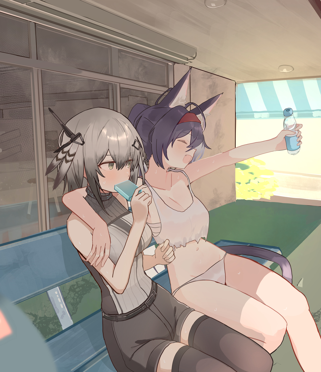 This is a pixiv picture whose title is 夏だ！.