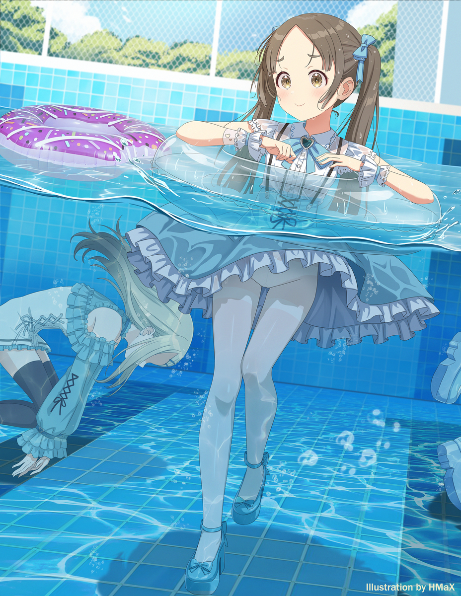 This is a pixiv picture whose title is アイドルと一緒に水遊び！ 千奈.