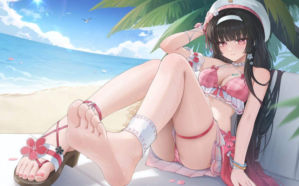 This is a pixiv picture whose title is 千咲（水着）.