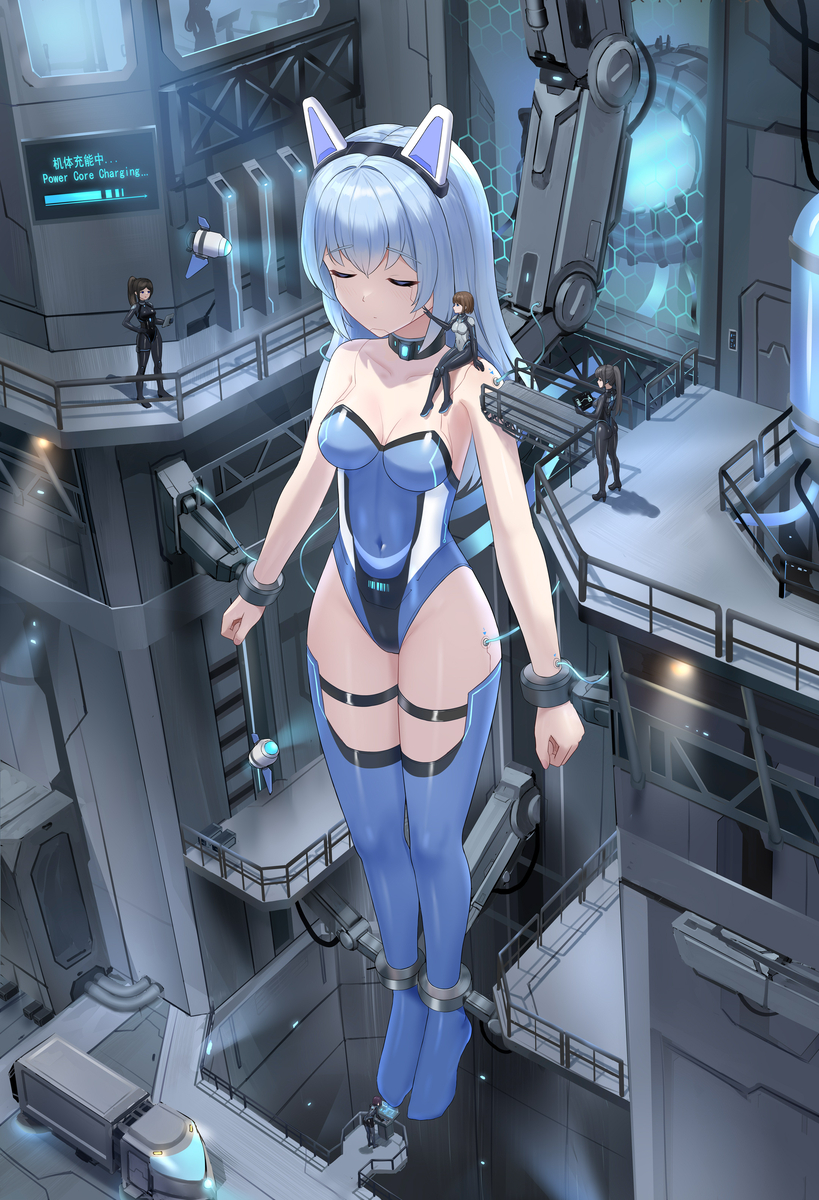 This is a pixiv picture whose title is 巨大型战斗机娘.