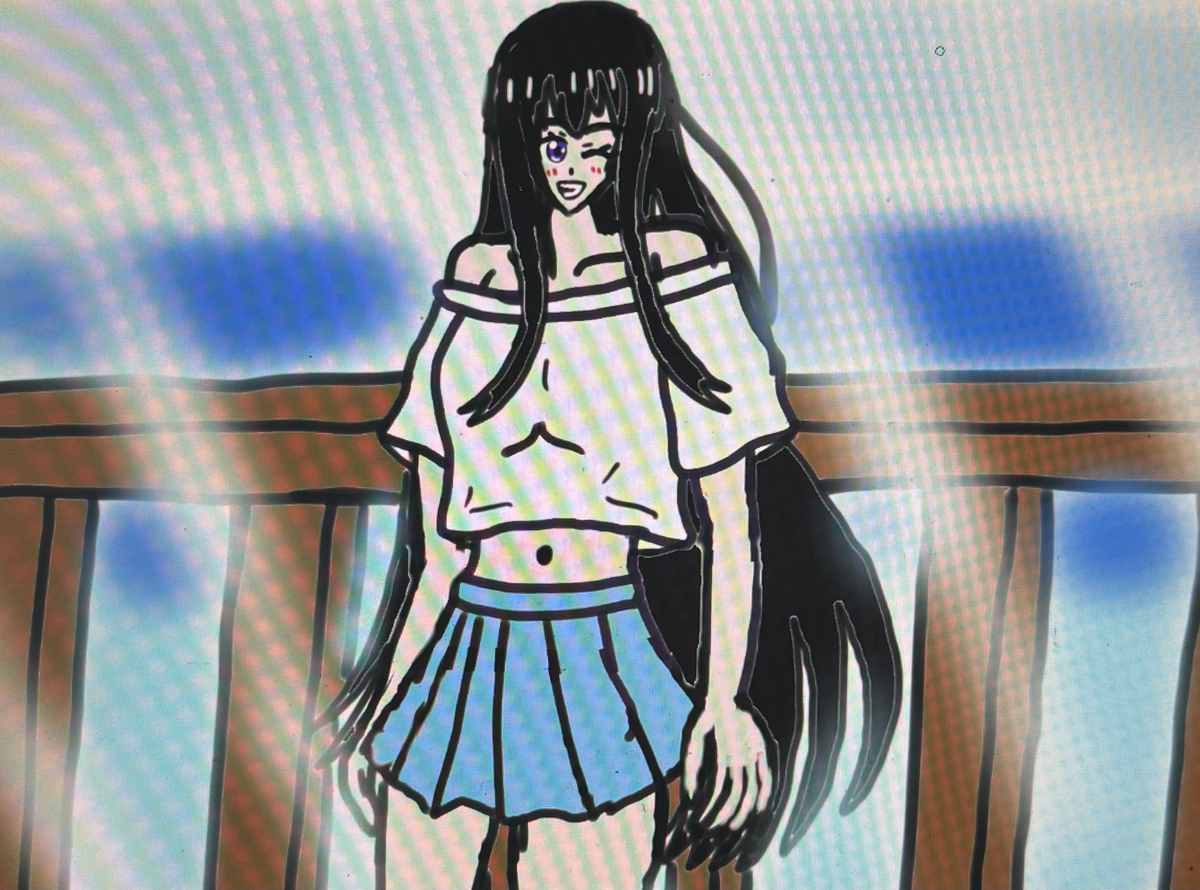 This is a pixiv picture whose title is 海辺の春希ちゃん❤️🏖️❤️.