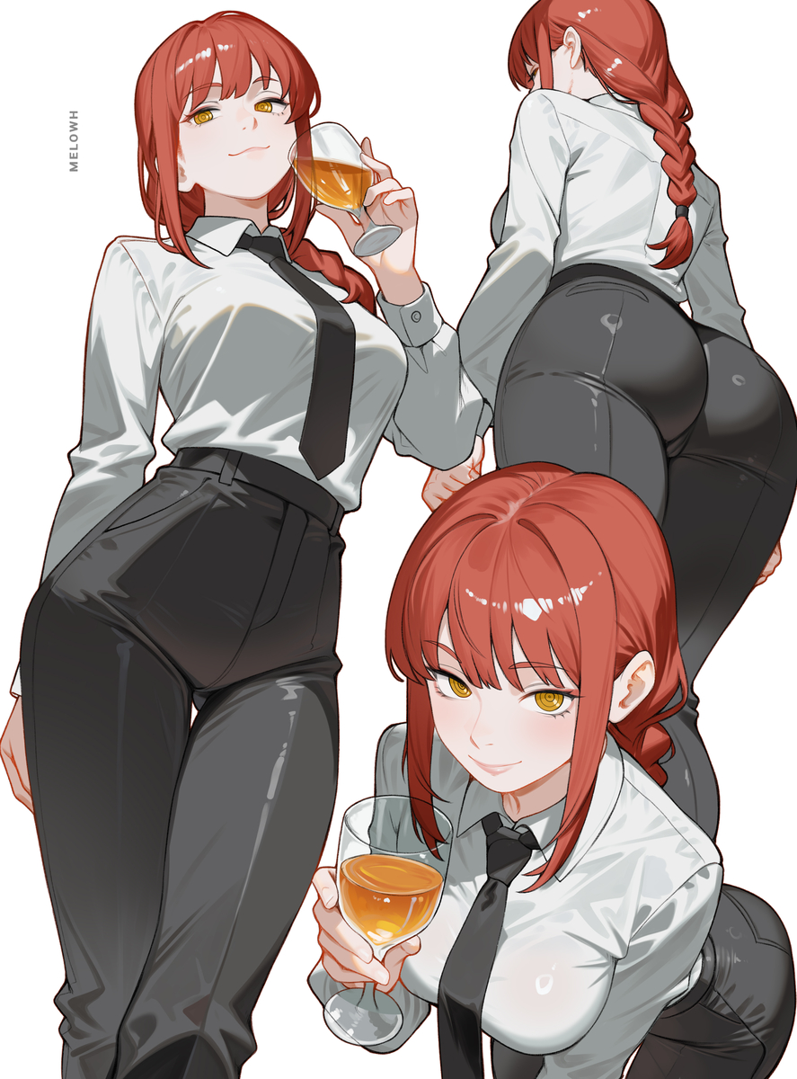 This is a pixiv picture whose title is Makima 🍷.