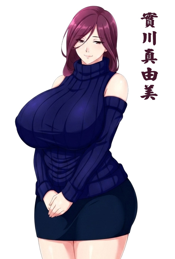 This is a pixiv picture whose title is 人妻-實川真由美.