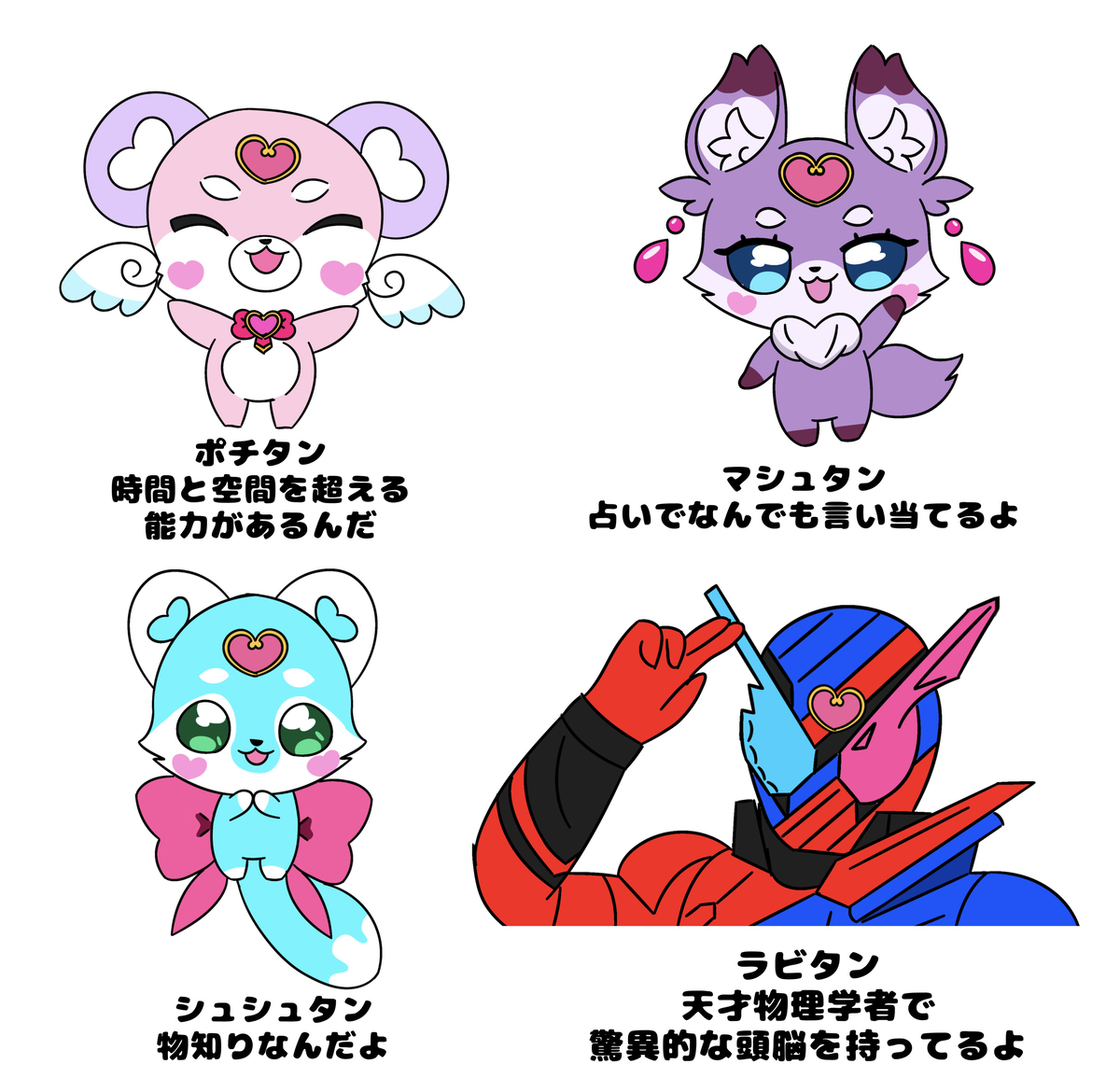 This is a pixiv picture whose title is 名探偵プリキュアの妖精を紹介するよ.
