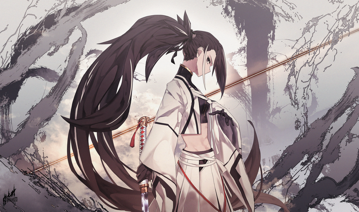 This is a pixiv picture whose title is 神を斬る剣.