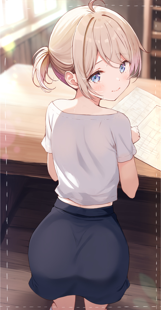 This is a pixiv picture whose title is 裏方.