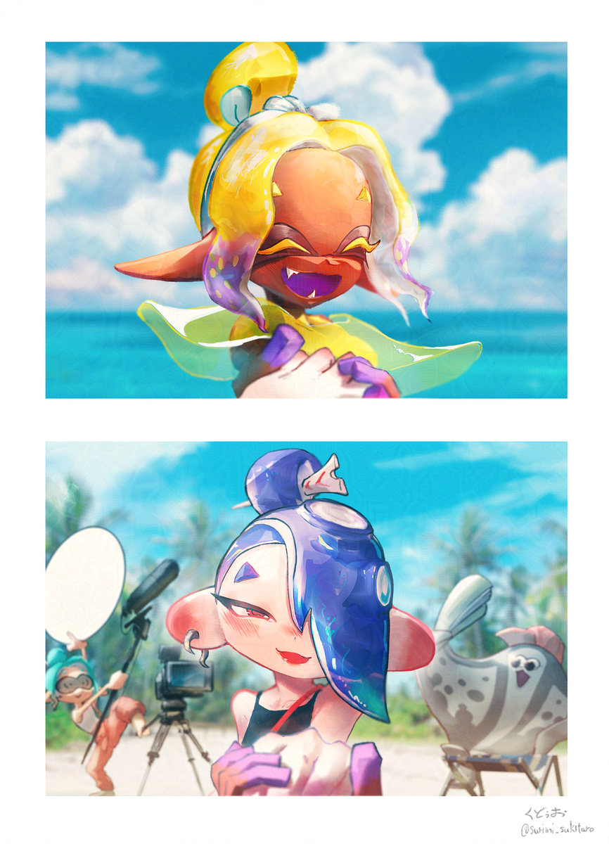 This is a pixiv picture whose title is フーカっ！海じゃ海じゃあ！.