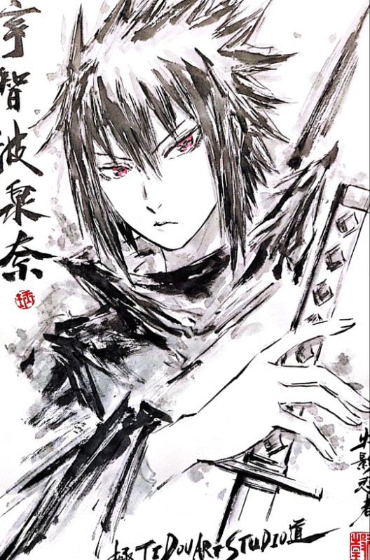 This is a pixiv picture whose title is 【極道畫師】宇智波泉奈.