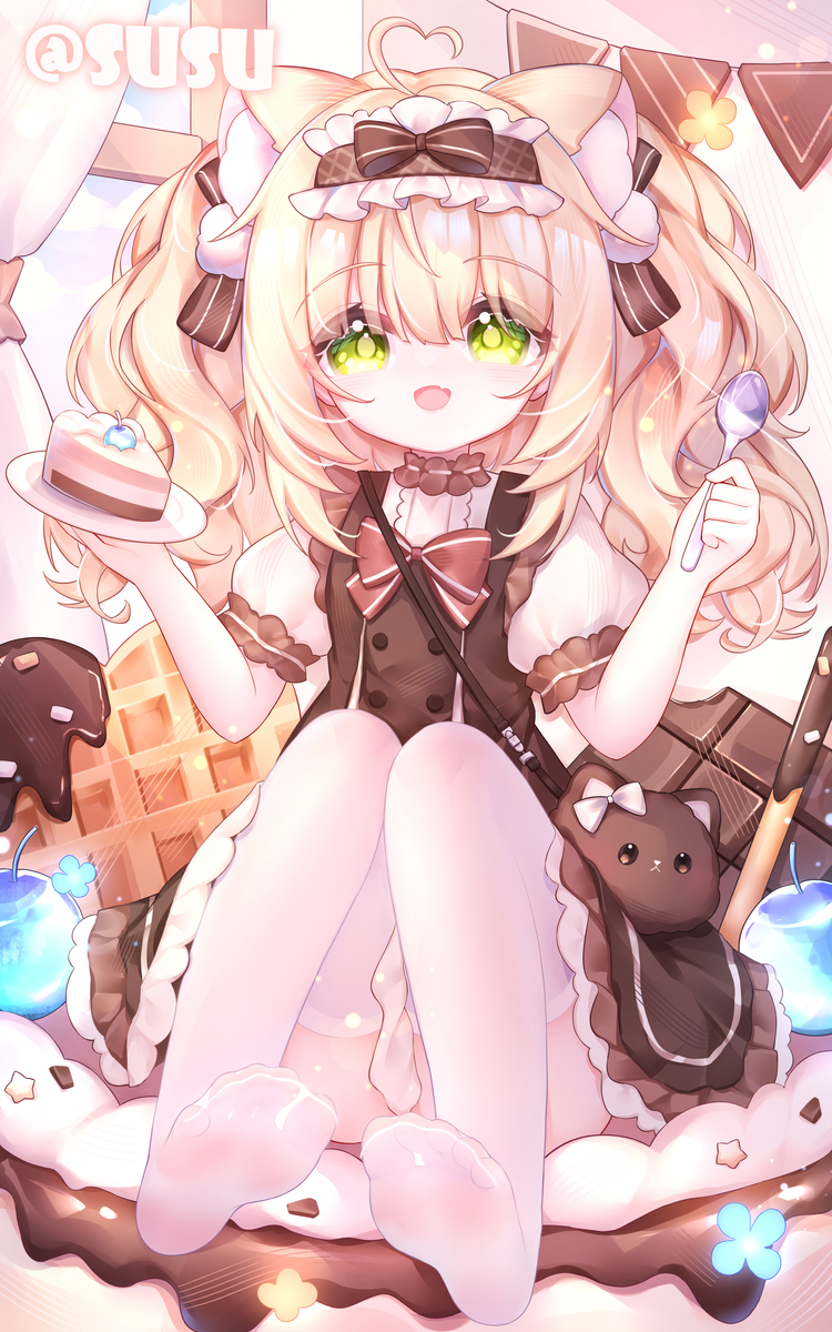 This is a pixiv picture whose title is 蛋糕夙夙.