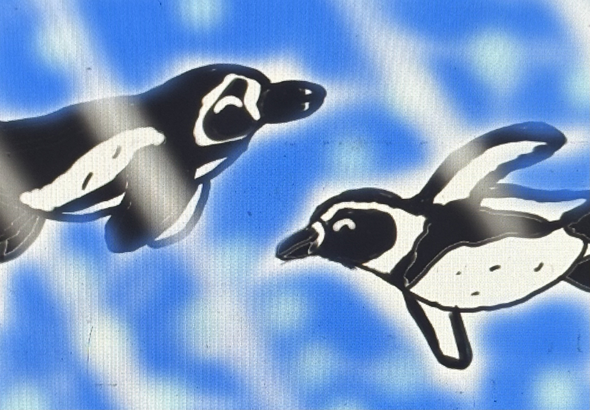 This is a pixiv picture whose title is 楽しく泳ぐペンギン達🫧🐧🫧.