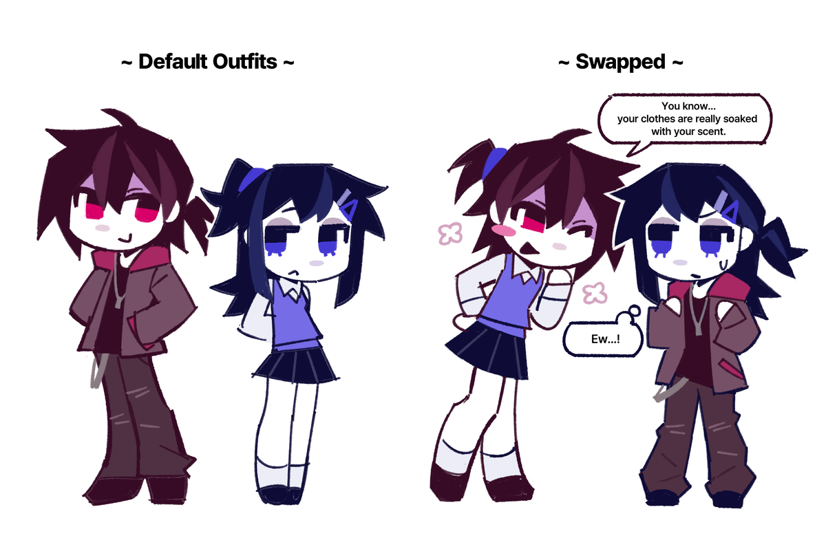 This is a pixiv picture whose title is Clothing exchange.