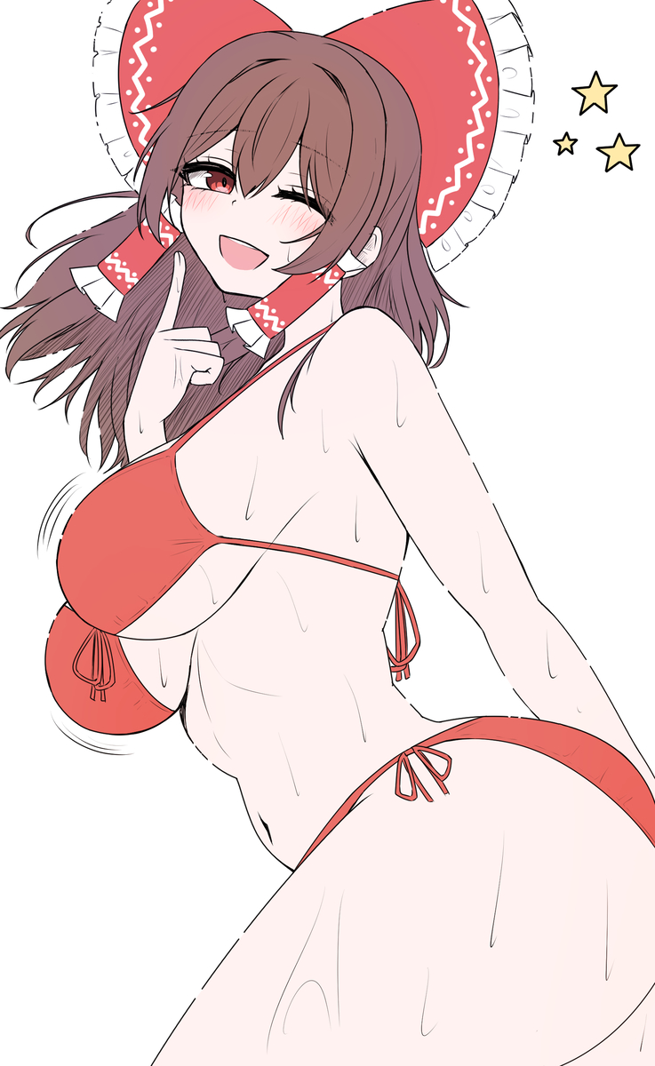 This is a pixiv picture whose title is 霊夢.