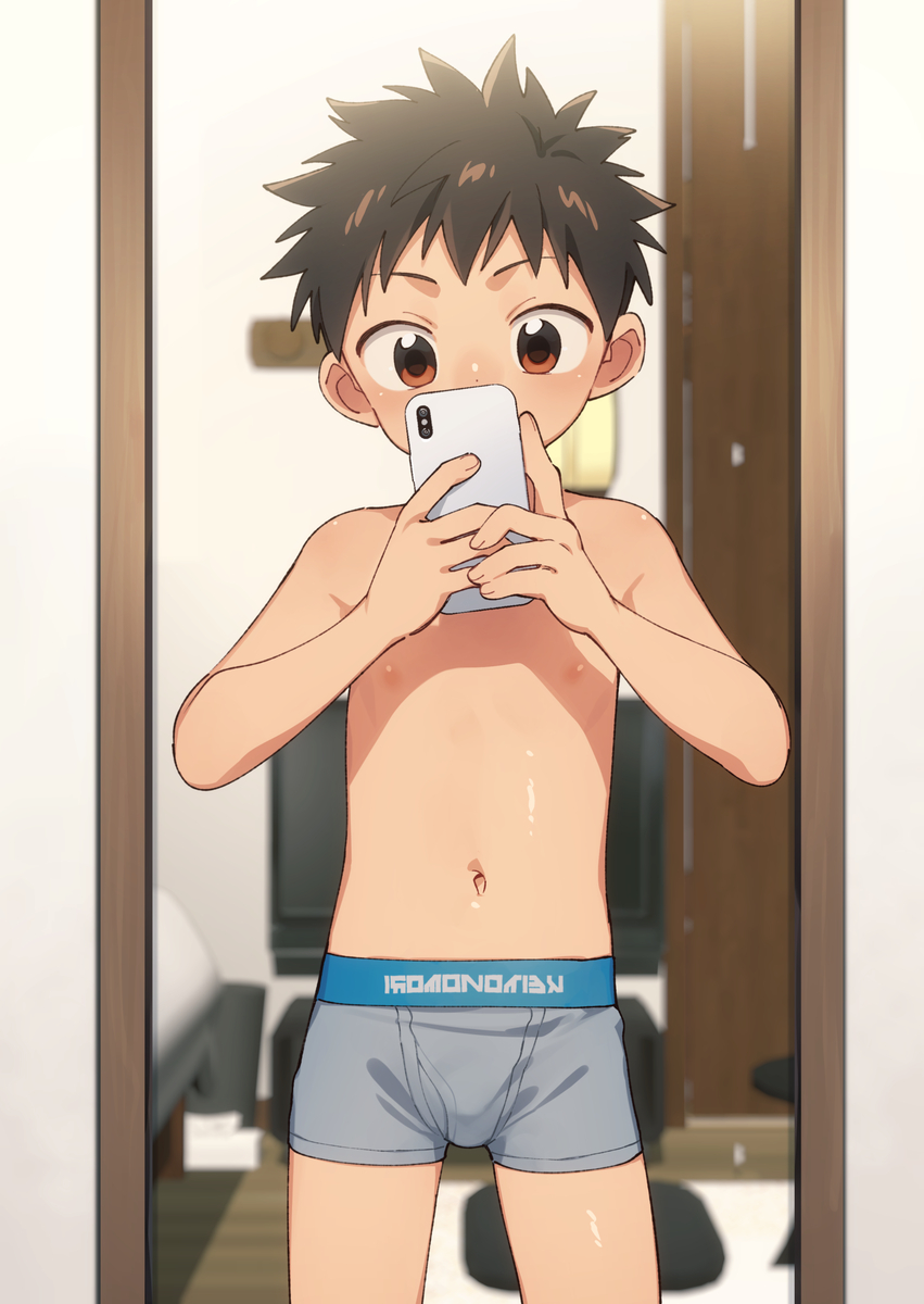This is a pixiv picture whose title is パンツの日.