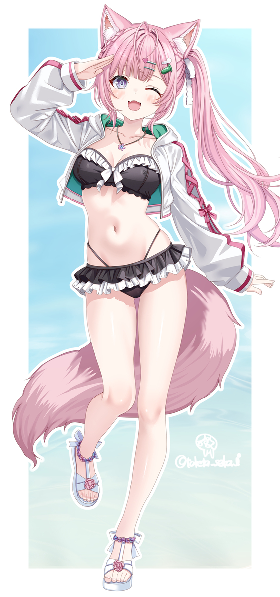 This is a pixiv picture whose title is こよちゃん！⛱️🧪.