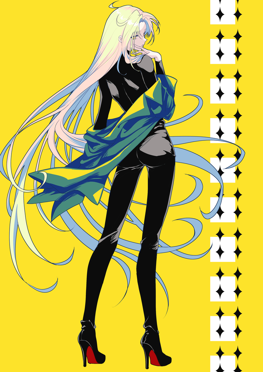 This is a pixiv picture whose title is ハイヒール妖狐.