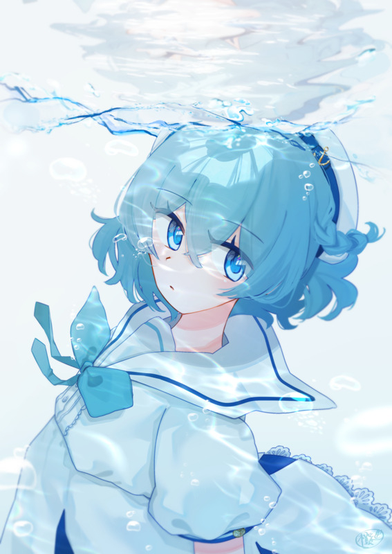 This is a pixiv picture whose title is 夏のクラゲ.