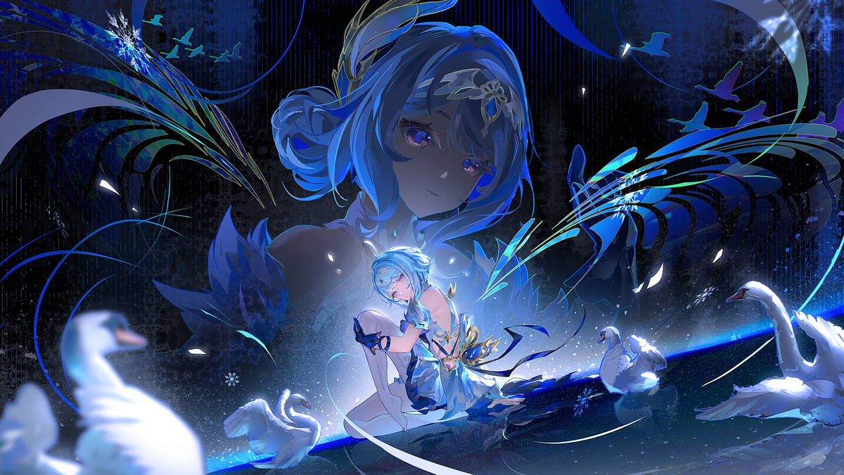This is a pixiv picture whose title is 天鹅湖的暗面.