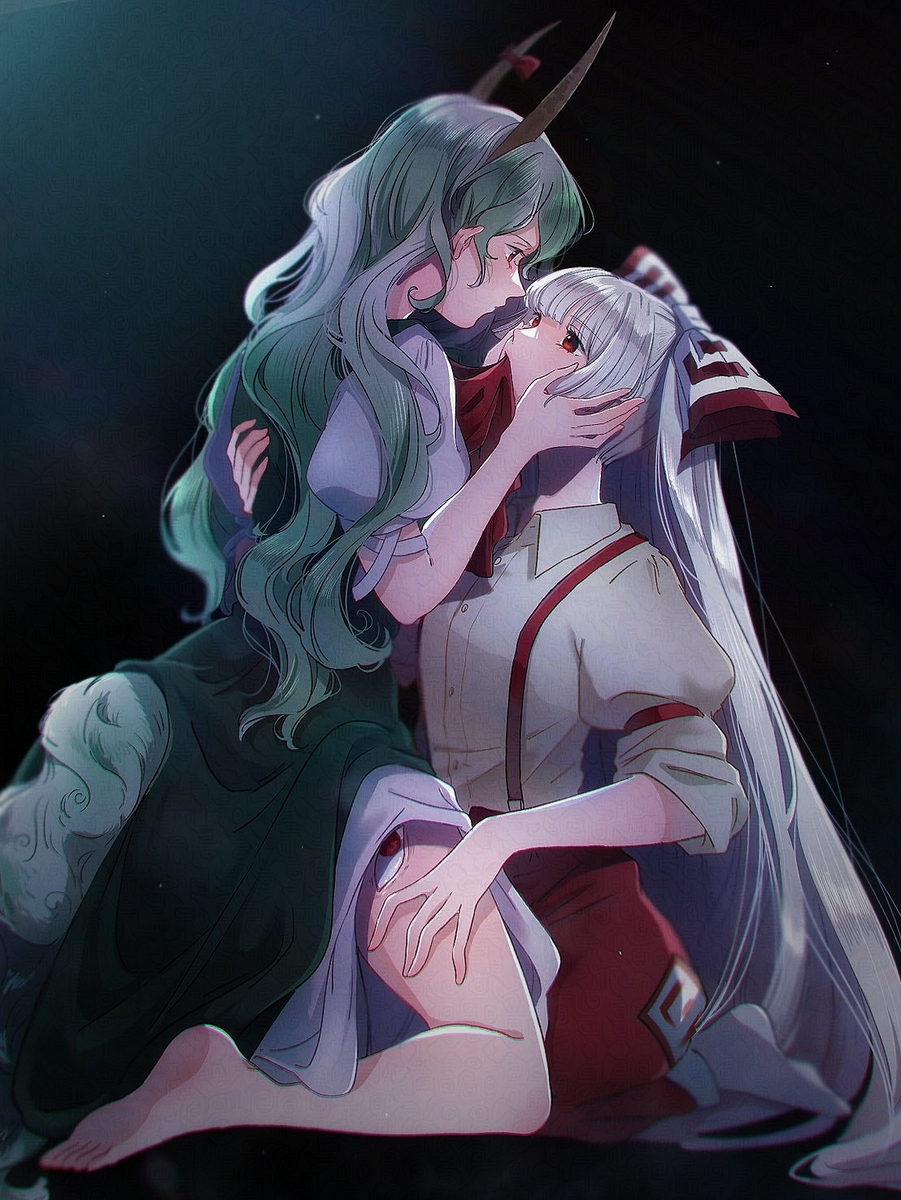 This is a pixiv picture whose title is 狭間.