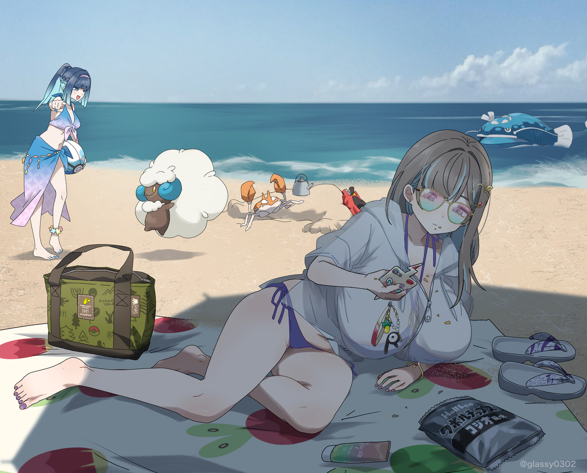 This is a pixiv picture whose title is 海りんご.
