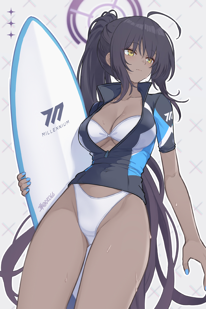 This is a pixiv picture whose title is 水着カリン.